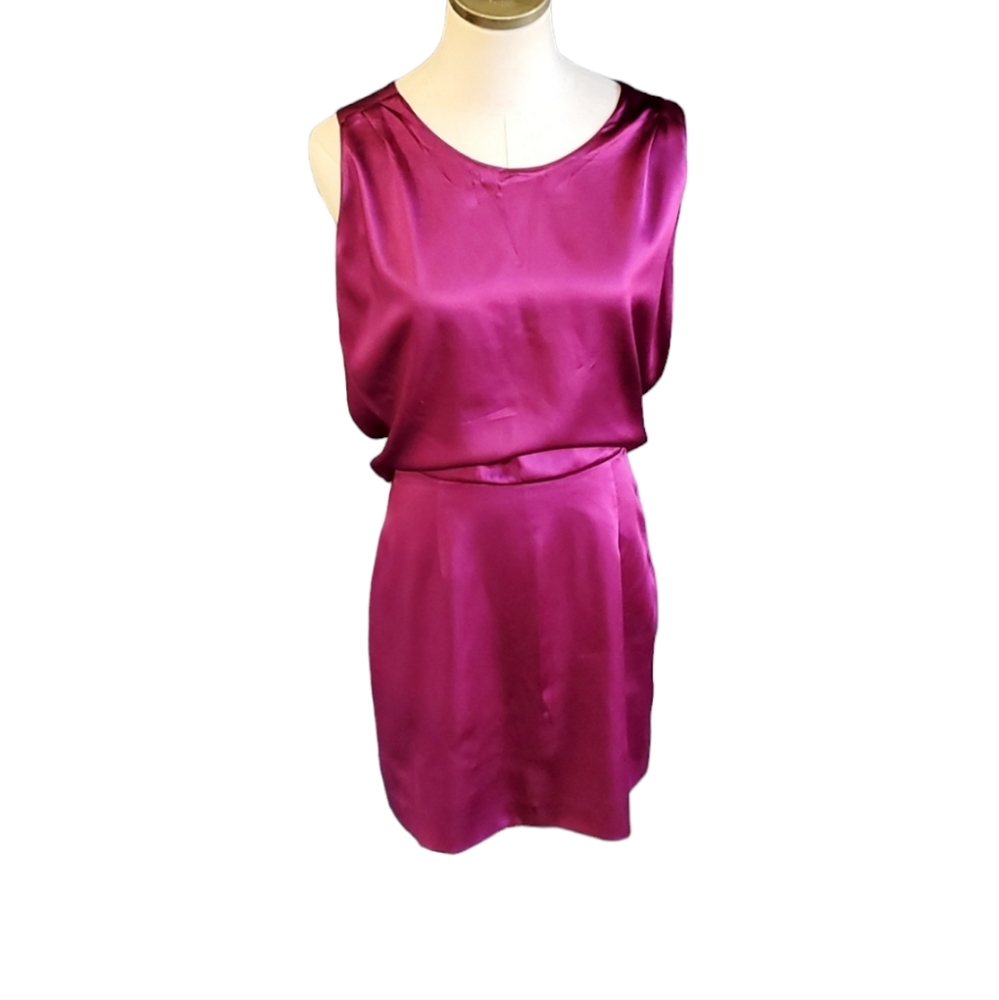 Barney Ny co-op silk blend  deep berry cocktail dress size 8